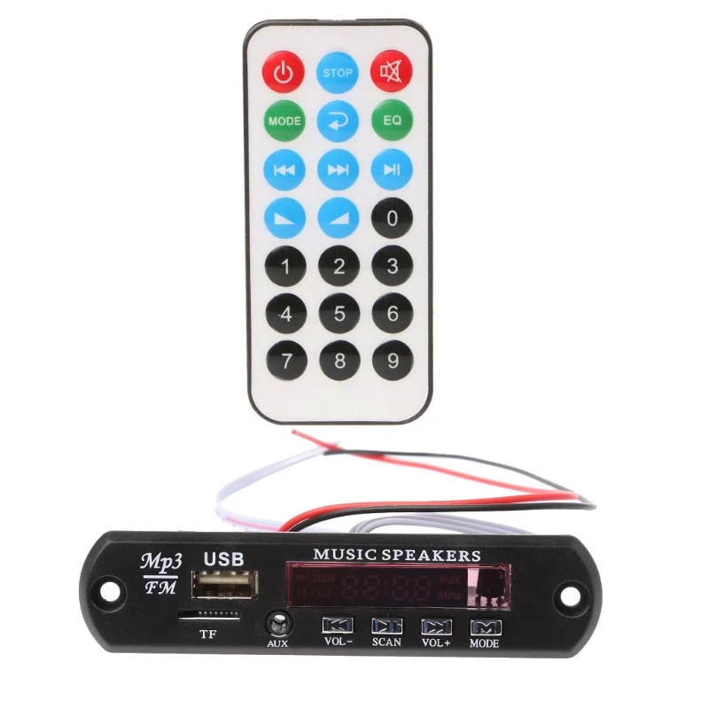 

MP3 Decoder Board Remote Control USB MP3 WAV MMC TF Card FM Cut Memory