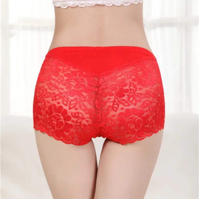 Women Lace Boyshorts High waist Cheeky Panty Seamless Panties Luxurious