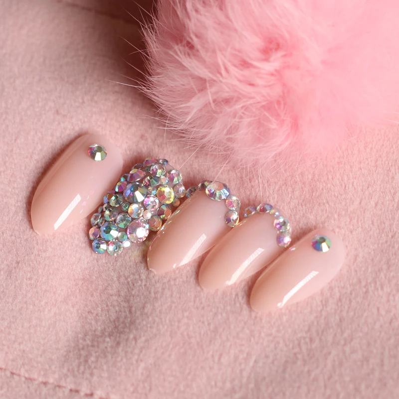 Последние поддельные ногти балерины для ногтей 24 шт. Дизайн Полный Кристалл Бриллианты цвет лица W90