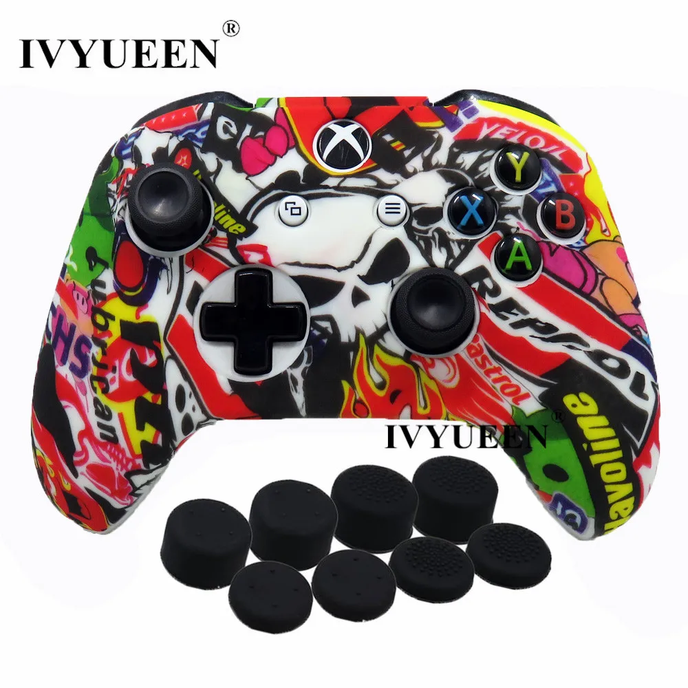 IVYUEEN 9 в 1 защитный силиконовый камуфляжный чехол для геймпада XBox One X S|Запасные