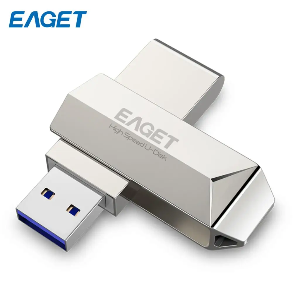 EAGET F70 USB 3.0 Flash Drive Pearl Nickel Zinc Alloy High Speed 16GB 32GB 64GB USB Flash Disk Memory Stick Memoria Usb 3.0