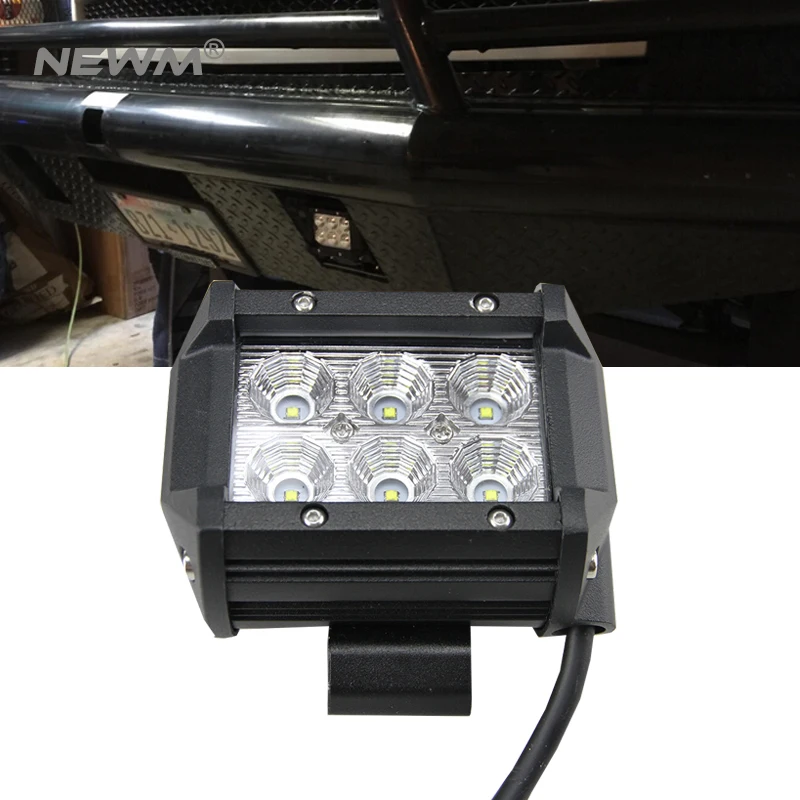 1PC 4" 18w Cree Chip LED Work Light Bar Spot /Flood Beam Waterproof Off