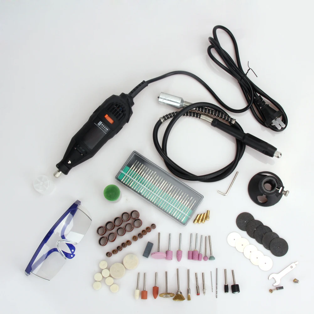 

(EU/US Plug) AC220V Mini Dremel Style Electric Drill Rotary Tool 10000-37000R/min DIE Grinder Power Tools Kit
