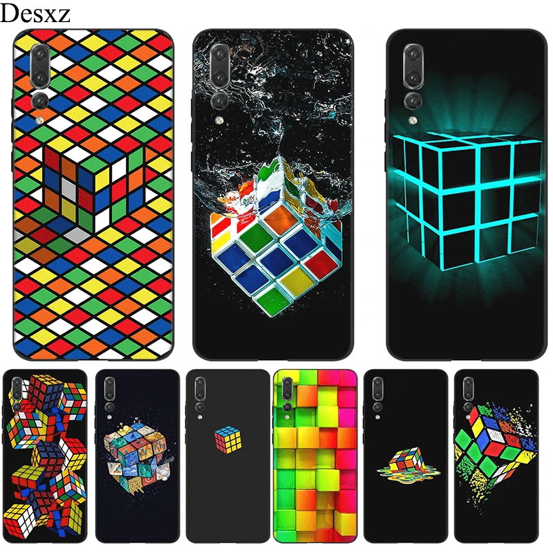 

Desxz Silicone Mobile Phone Case For Honor Note 10 6A 7A 7X 8 8X 8C 9 Lite Cover Cube Bag