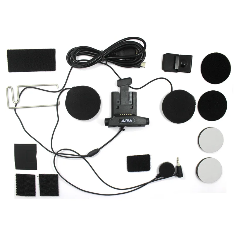 Motorcycle Bluetooth Helmet Headset Base Accessories Kit Soft Earphone Earpiece Mic for Airide G1 G2 G5