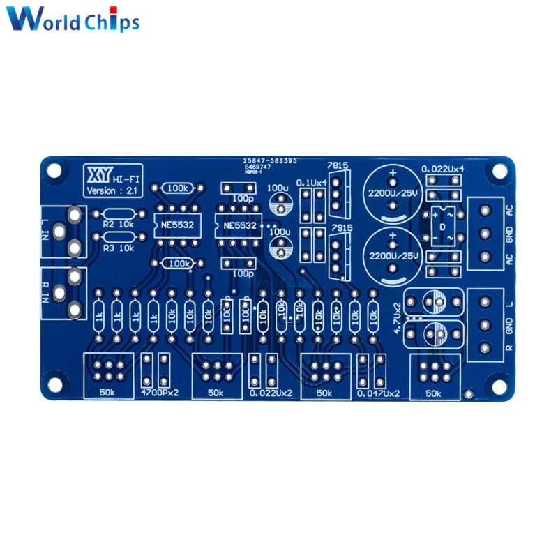 

NE5532 Volum Control Audio Power Amplifier PCB Board / DIY Diy Kit Electronic PCB Board Module 15V AC