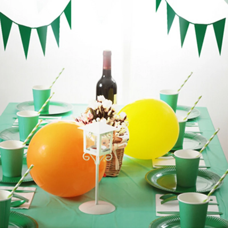 

69pcs for 8 Persons Disposable tableware sets series Green Children/Adults Birthday Wedding Party Decoration paper plates/cups