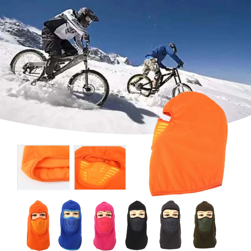 

1PC Windproof Mask Hat Face Mask Warm Hat Helmet Motorcycle Balaclava Fleece Practical Nylon Thermal Winter Sports Accessories