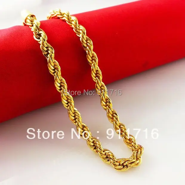 24KGP B047 High Quality Real 24K Yellow Gold Plated Chain Necklaces