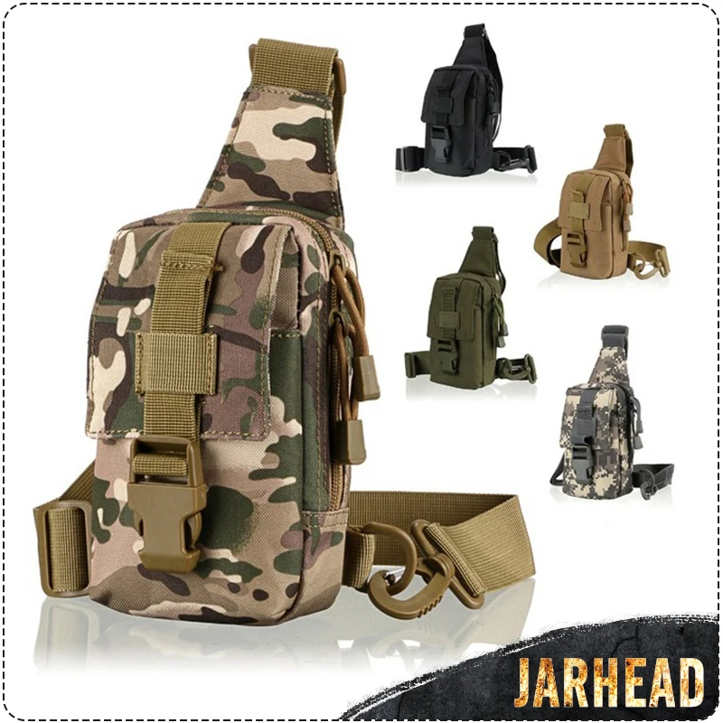 

High Quality!Outdoor Tactical Nylon Sport Utility Camouflage Chest Bags Men Riding Climbing Shoulder Bag Diagonal Bag