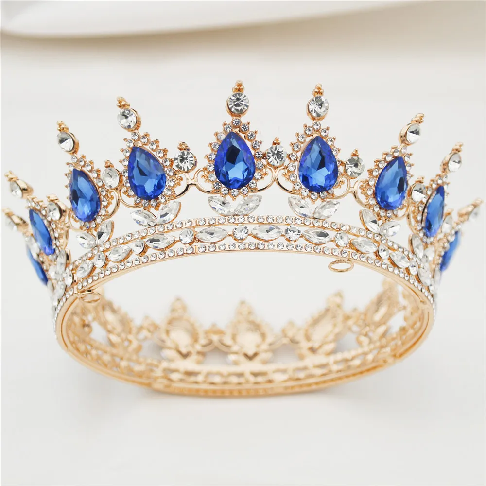 2019 модная Великолепная Большая 14 см барокко кристалл королева король круглая