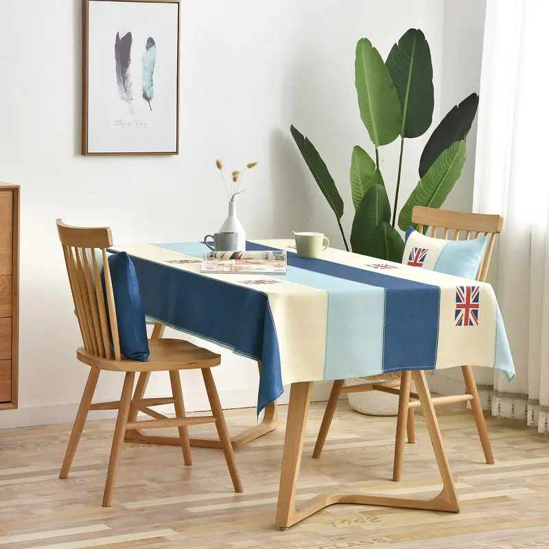 

Flag Tablecloth Rectangular Cover Nordic Living Room British Waterproof Coffee Table Mat Oilproof Thick Rectangular