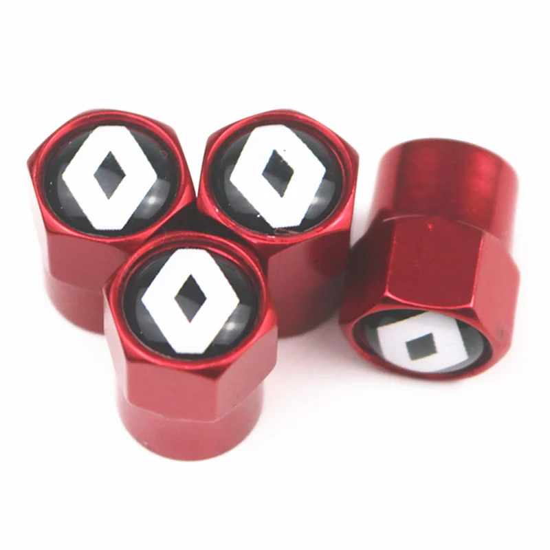 

Excellent 4pcs/set New Car Tire Valve Caps For Renault 2 Button Clio Scenic Megane Duster Sandero Captur Twingo Accessories