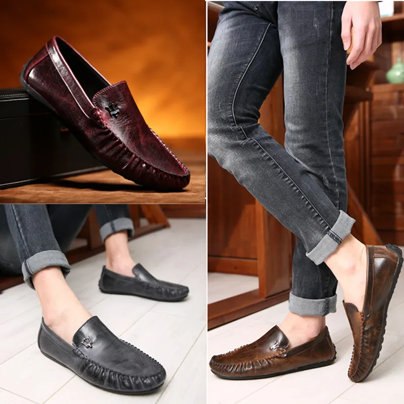 mens moccasin style shoes