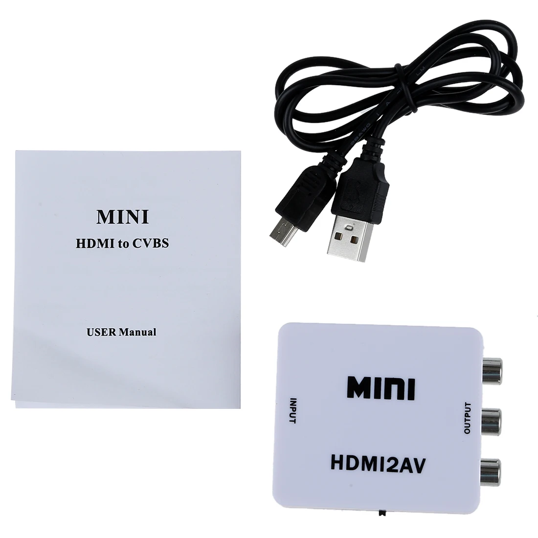 Топ Мини Композитный HDMI к RCA Аудио Видео AV CVBS адаптер конвертер для HDTV|Кабели HDMI| |
