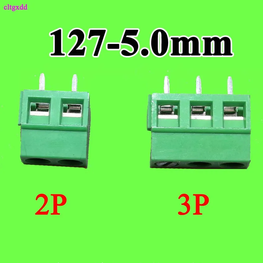 Cltgxdd 10pcs 2 Pin KF127 Screw Terminal Block Connector 5mm Pitch 300V 10A KF-127-5.0mm 2p 3P | Обустройство дома