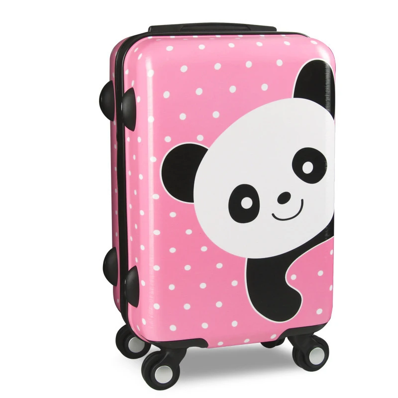 LEINASEN милый мультяшный Детский чемодан на колёсиках, чемодан на колесиках для студентов, тележка 20/24 дюймов, дорожная сумка с рисунком медведя