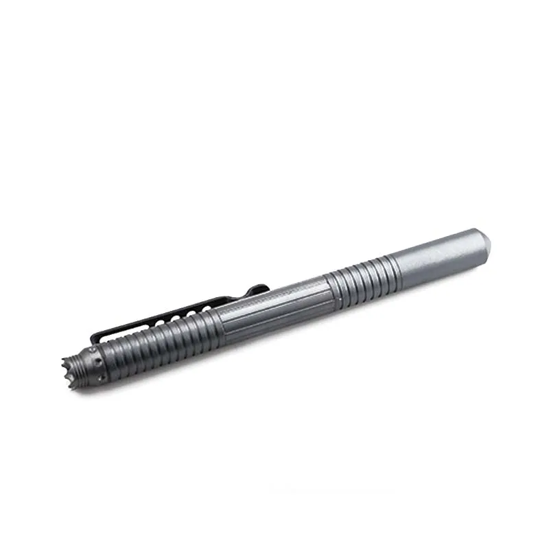 Высококачественная карманная тактическая ручка из алюминиевого сплава для самообороны, для занятий спортом на открытом воздухе, для пеших прогулок, для работы, оборудование для защиты - Цвет: Серый