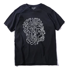 COOLMIND QI0268A хлопок, Летняя трикотажная Мужская футболка с коротким рукавом, повседневная мужская футболка с круглым вырезом, крутая свободная футболка, футболка