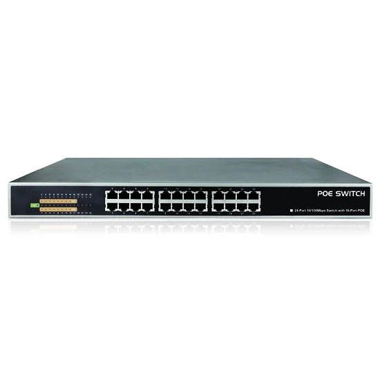 24 порта 10/100 м 16ch POE порт питания Ethernet коммутатор/концентратор IEEE 802.3af|poe port|ieee