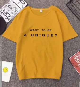 

WANT TO BE Print Female T Shirt Harajuku T-Shirts Women 2018 New Summer Short Sleeve Casual Clothing Punk Tee Tops