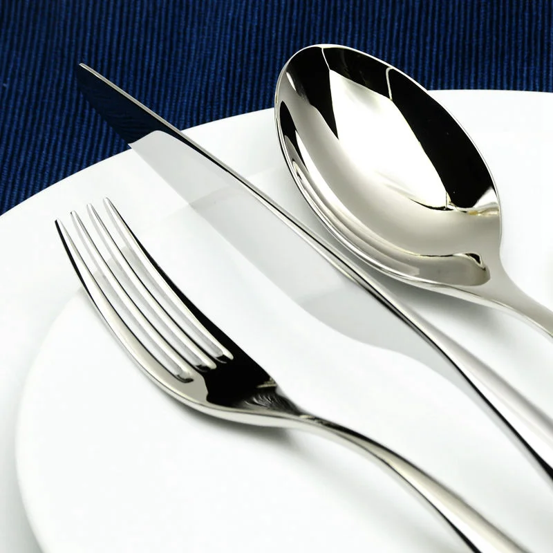  Cozy Zone 24 PCS Cutlery Set Silver Dinner Set Classic Restaurant Stainless Steel Kitchen Wedding D - 32944732645