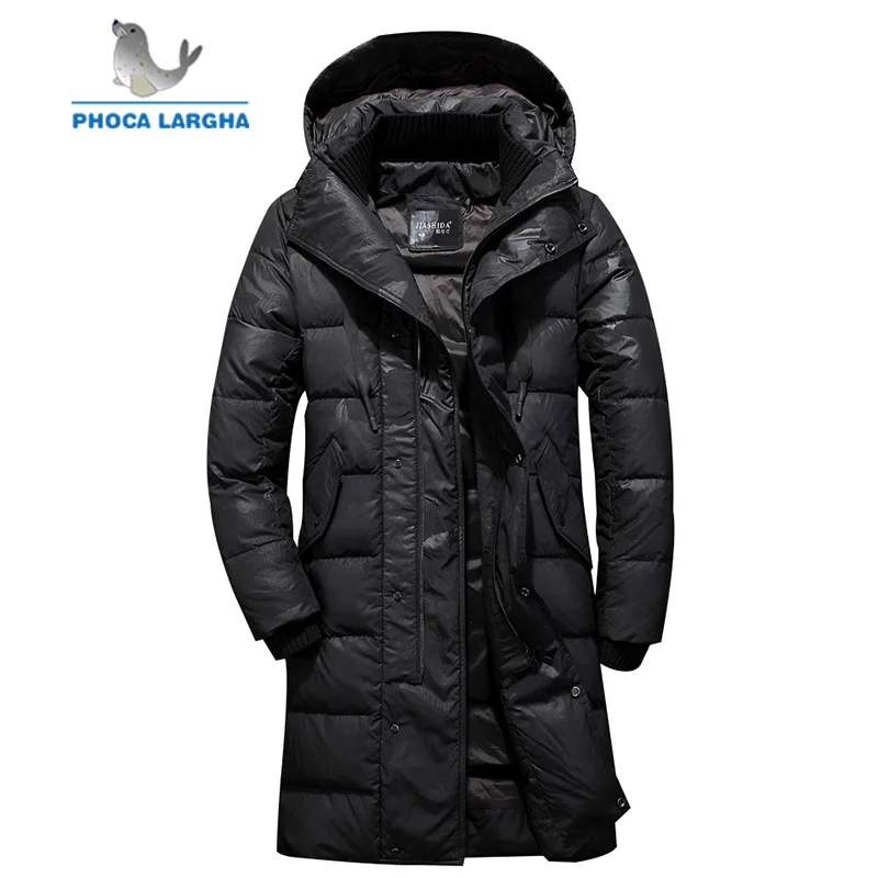 

2018 New Brand Men's Winter Down Jackets Men Camouflage Thick Warm Long Down Coat Hooded Casual Fashion Feather Down Jacket Male