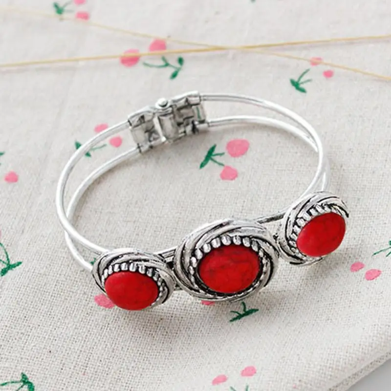 

Fashion Hand Crafted Red Stone Bracelet Gypsy Boho Jewellery