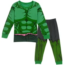 2 8Y font b Kids b font Boy Superhero Hulk Spiderman Iron Man Pajamas Sleepwear Clothes