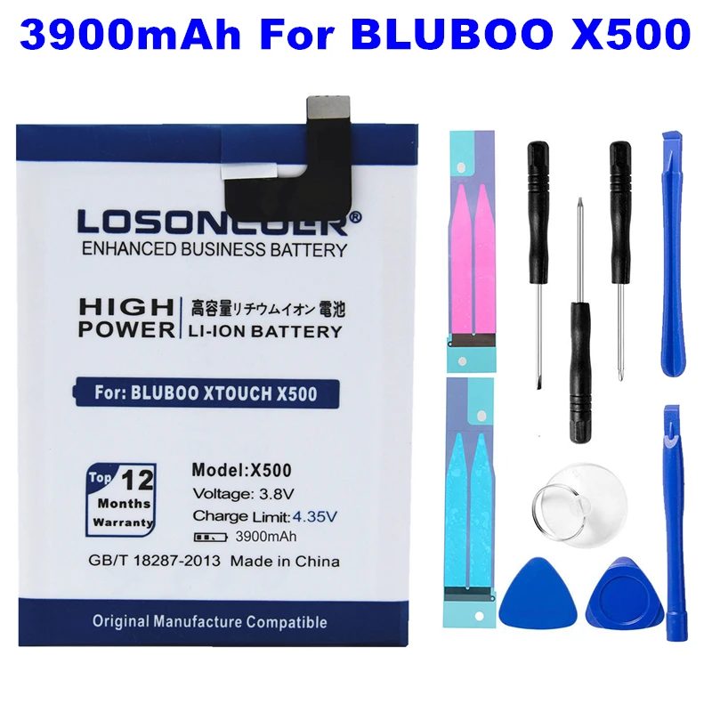 Аккумулятор LOSONCOER X500 Для мобильного телефона Bluboo Xtouch 3900 мАч|Аккумуляторы для