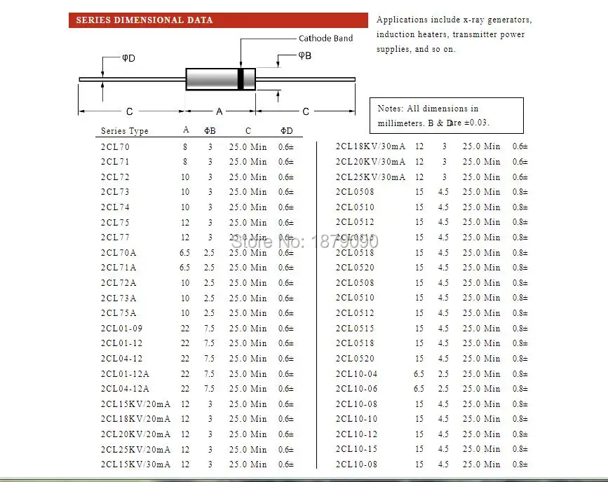 5MA 4KV/6KV/8KV/10KV/12KV/14KV/16KV высоковольтный диод 2CL69A 2CL70A 2CL71A 2CL72A 2CL73A 2CL74A 2CL75A 10 шт./лот