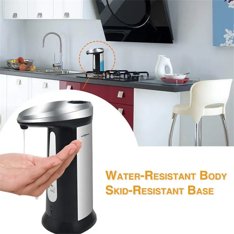 

1pcs ABS Electroplated Automatic Liquid Soap Dispenser Smart Sensor Touchless Sanitizer Dispensador for Kitchen Bathroom