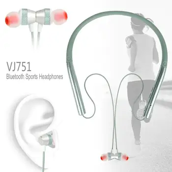 

VJ751 Wireless Bluetooth 5.0 Stereo Headset with Mic Handsfree Sports Neckband Headphones for Xiaomi Huawei Smart Phones