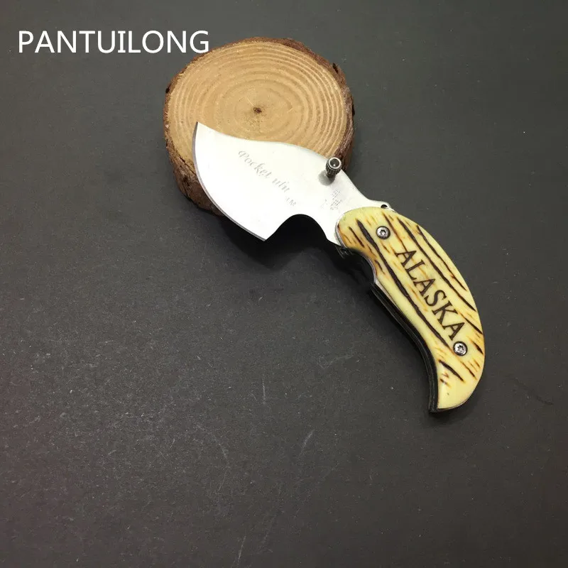 

Mini- Leaf Swiss Folding Blade Knife Small Outdoors Key Buckle Pocket Fold Tool Self Protection Special War Pendant Recommend
