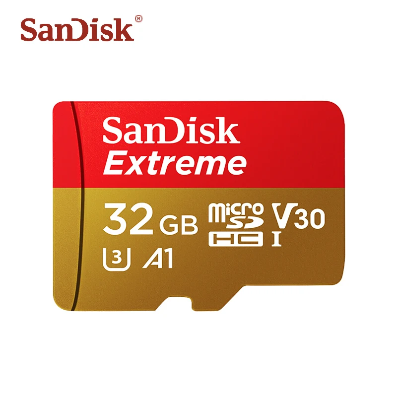 Двойной Флеш-накопитель SanDisk Extreme Micro SD карта 128 Гб карты флэш-памяти 64GB карты памяти 32 Гб SDHC/SDXC UHS-I U3 до 100 МБ/с. UHD 3D 4K видео карты - Емкость: 32 Гб