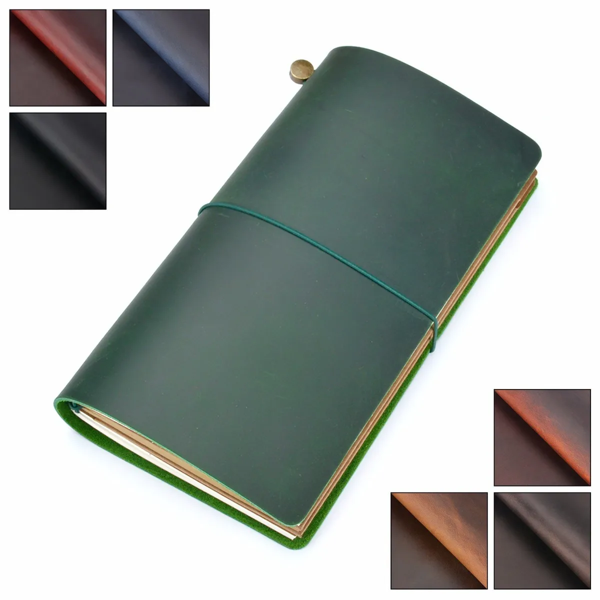 

2018 Crazy Horse Leather Handmade Notebook Standard Size Sketchbook Planner Vintage Refillable Journal Spiral Diary