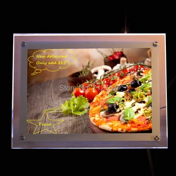 

Acrylic Frame Led Illuminated Pizza Menu Poster Display Light Boxes Signs 600mmx700mm