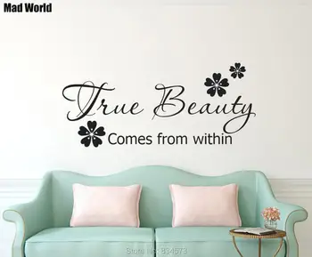 

Mad World-True Beauty Comes from within Wall Art Stickers Wall Decal Home DIY Decoration Removable Room Decor Wall Stickers