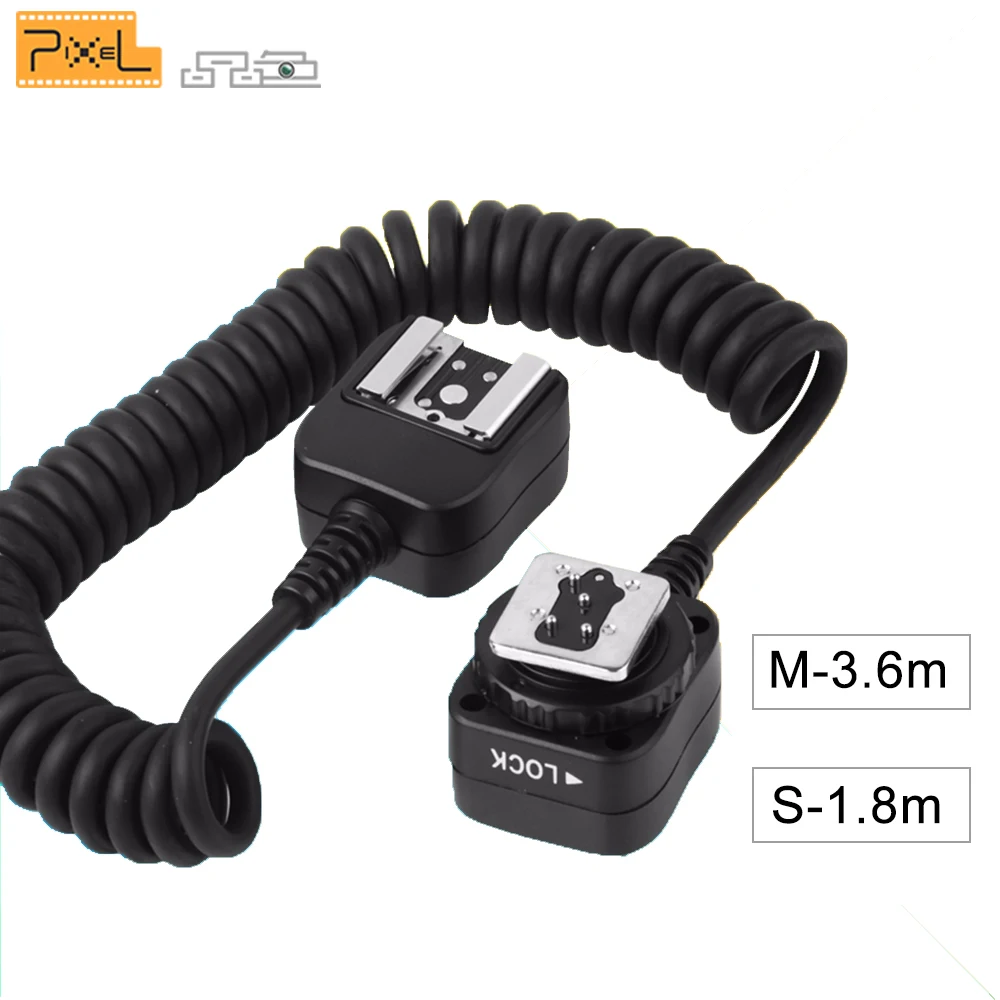 Удлинительный кабель для вспышки Pixel FC 312 1 8 м/3 6 м TTL Nikon D700 D80 D300 D90 D70 D50 SB 600 D3|hot shoe