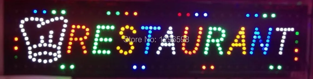 

CHENXI restaurant store led sign direct selling Graphics 15mm indoor Ultra Bright flashing 10x47 Inch led open sign