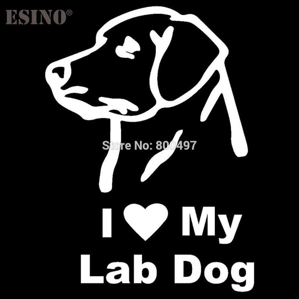Новый дизайн забавная надпись I Love My Lab Dog креативная декоративная Автомобильная