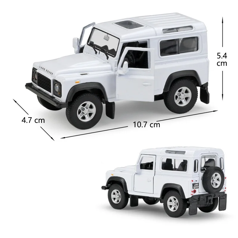 1:36 Welly Land Rover Defender белая модель автомобиля