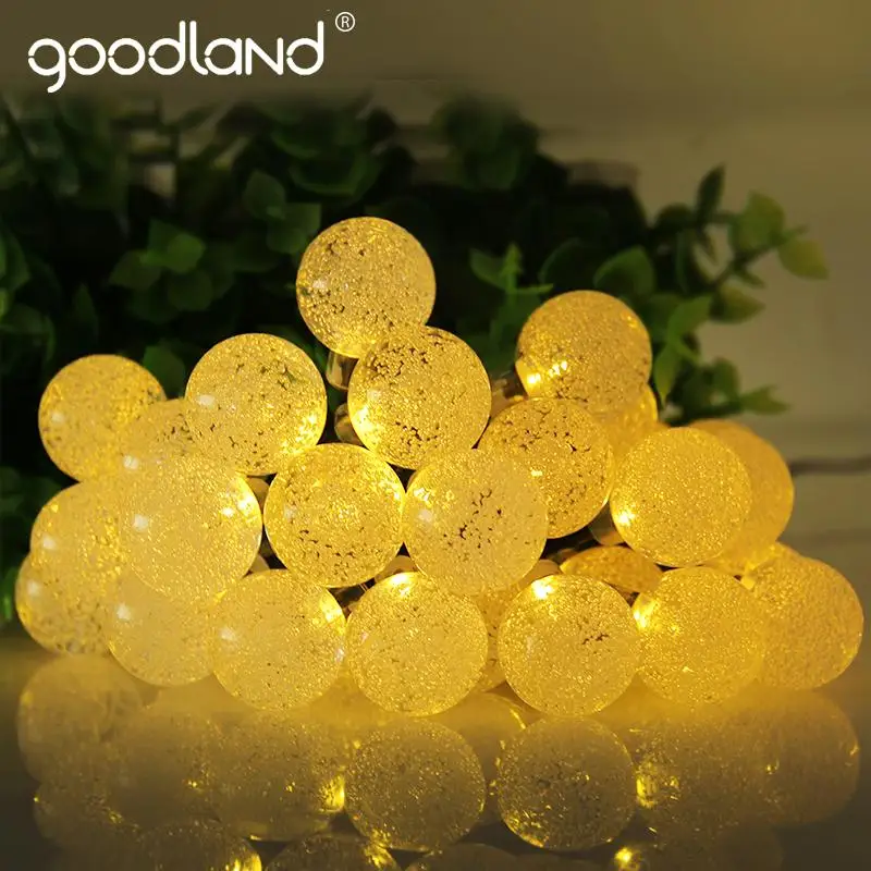 

Goodland LED String Lights Solar 6M High Bright Outdoor Lighting Waterproof Fairy Lights Strings For Christmas Party Decoration