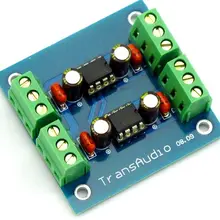 Несбалансированный к сбалансированному выходу стерео конвертер плата с низким искажением DRV134PA x2