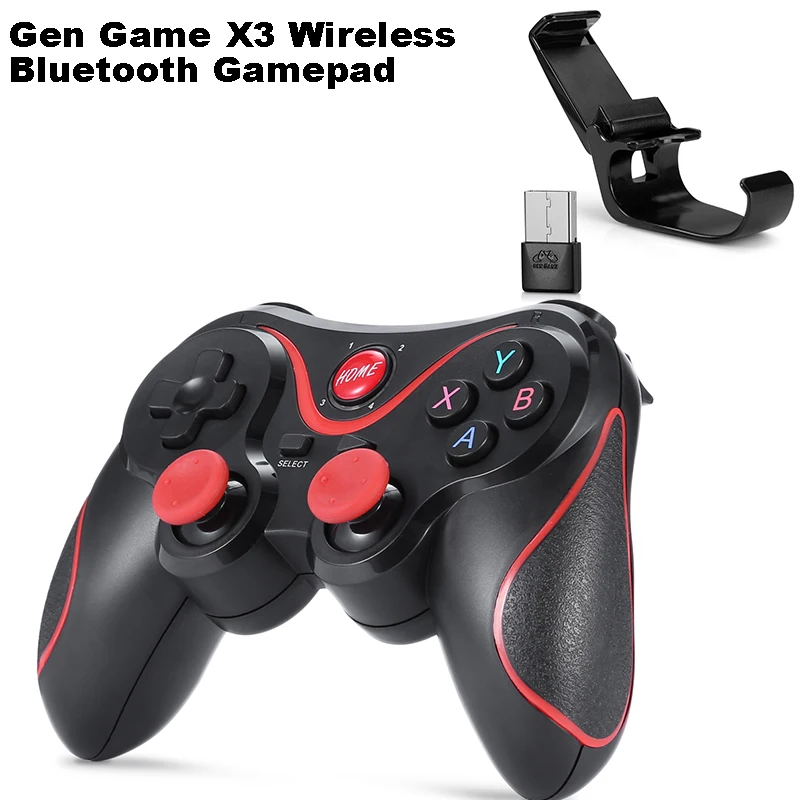 

GEN GAME X3 Game Controller Smart Wireless Gamepad Bluetooth Joystick Gaming Remote Control with Wireless Receiver Phone Holder
