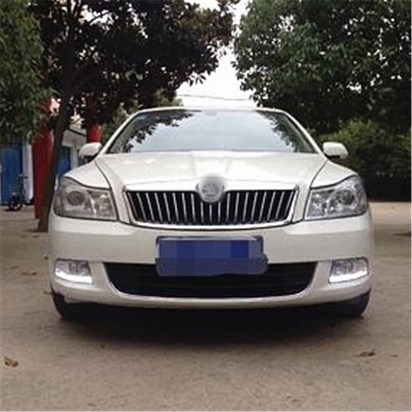 Автомобильный мигающий 2 шт. для SKODA OCTAVIA A5 2010 2013 светодиодный DRL дневные ходовые огни Дневной светильник водонепроницаемый сигнальный автомобильный стильный светильник