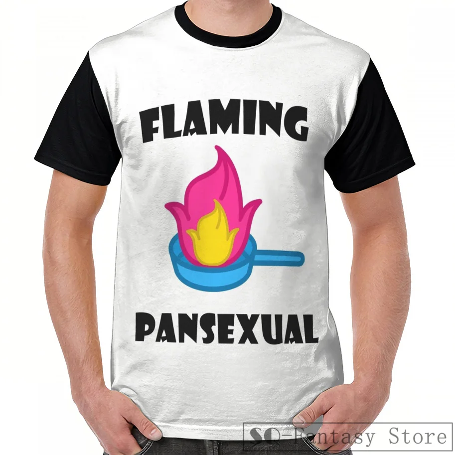 

Fashion Casual print men t shirt women tops tee Flaming Pansexual Graphic T-Shirt men summer Short Sleeve cute tshirts