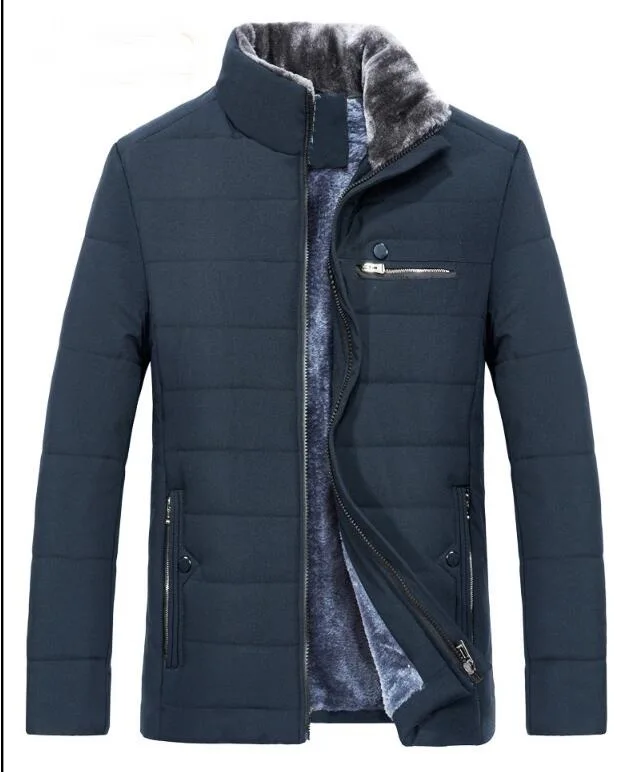 VXO Мужское пальто с меховым воротником, парки, зимнее мужское теплое пальто из плотного флиса, модное пальто плюс бархатное теплое пальто с меховым воротником