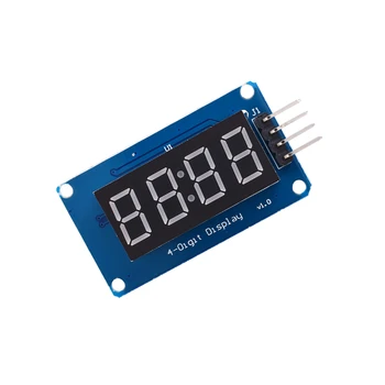 

TM1637 4-digit digital tube display module LED brightness adjustable with clock point