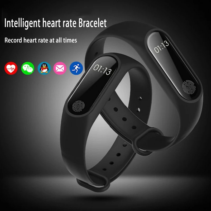 

Smart Bracelet M2 Waterproof Wristband Heart Rate Monitor Fitness Tracker Sport Bluetooth Smartband for Android iOS Phone
